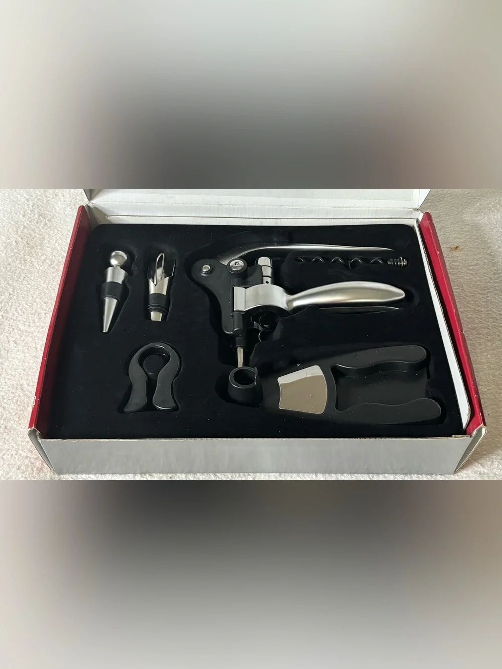 6-Piece Easy Lift Corkscrew Set - Silver Finish